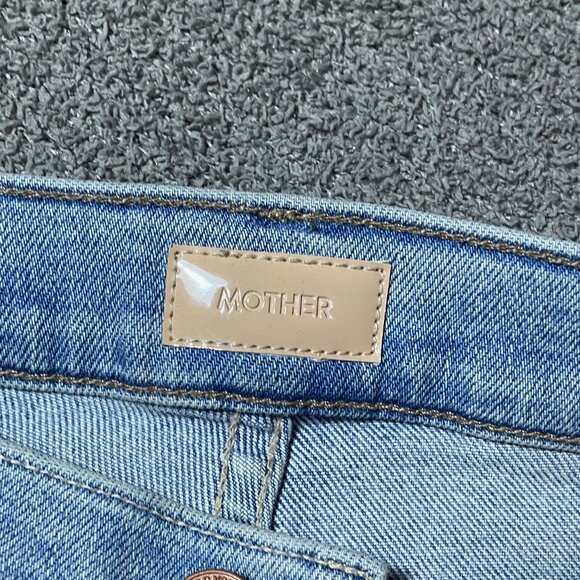 Mother The Weekender Fray Jeans Women 25 Light Denim Flare California Cruiser - Picture 6 of 9